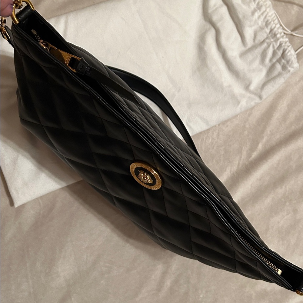 Versace Borsa Nappa Trapuntata Black Quilted Leather Shoulder Bag - Like NEW! - Picture 7 of 13